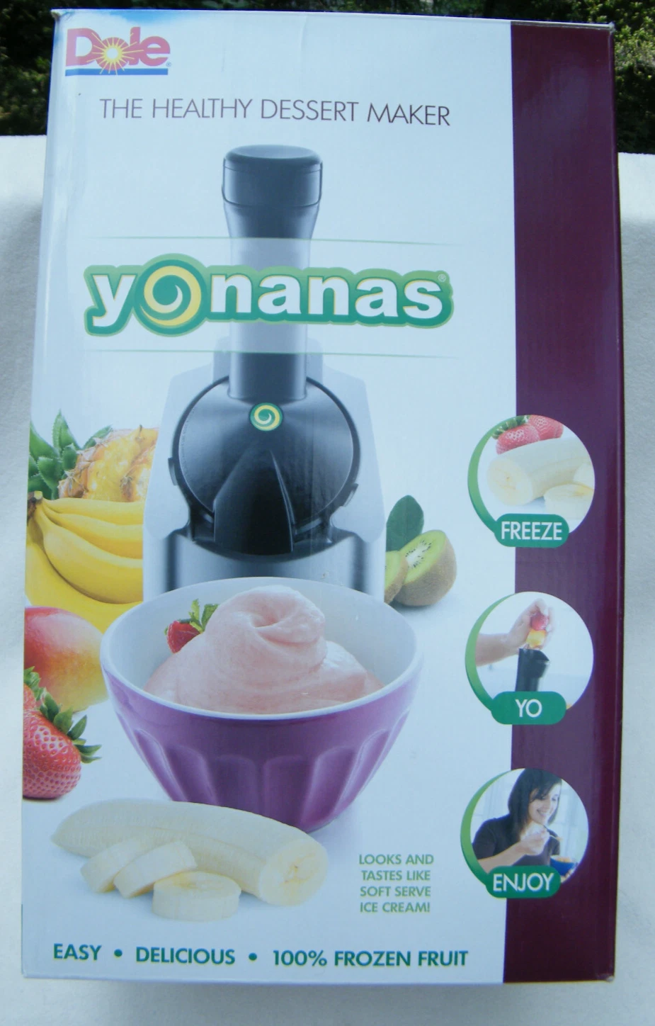 Dole Yonanas Healthy Dessert Maker - Frozen Fruit Like Soft Serve Ice Cream