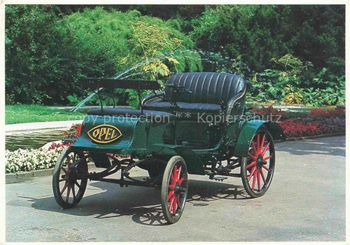 OPEL Autos Cars Voitures Patent Motorwagen 1898