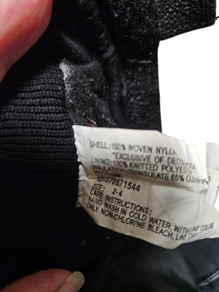 Снежные перчатки с усиленным захватом и ладонью черные детские размер 2/4 - Изображение 3 из 3