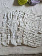 Lot of 10 Cotton Prefold Cloth Diapers