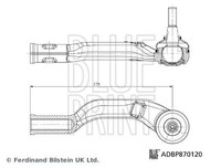 Blue Print Spurstangenkopf ADBP870120 FüR Mitsubishi Passend FüR Nissan