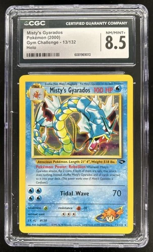 2000 Pokemon Gym Challenge Misty's Gyarados Holo Rare #13/132 CGC 8.5