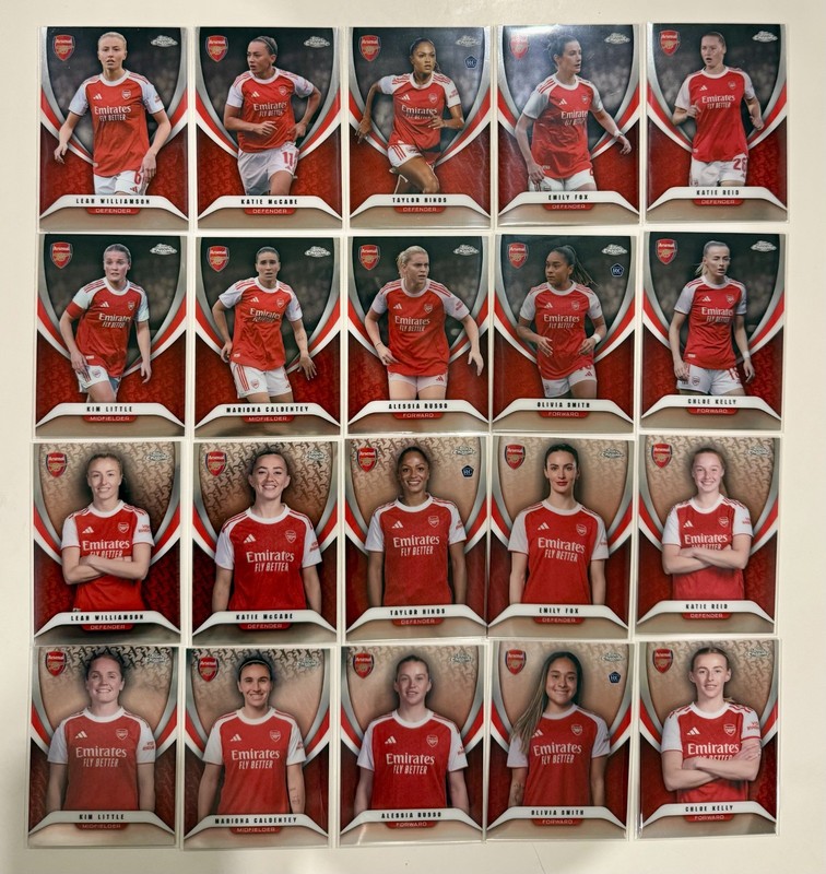 Topps Chrome Arsenal 2025/26 Women’s Team BUNDLE DEALS 20 cards
