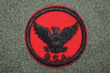 1960's Original Boy Scout BSA Black & Red Flying Eagle Patrol Patch !