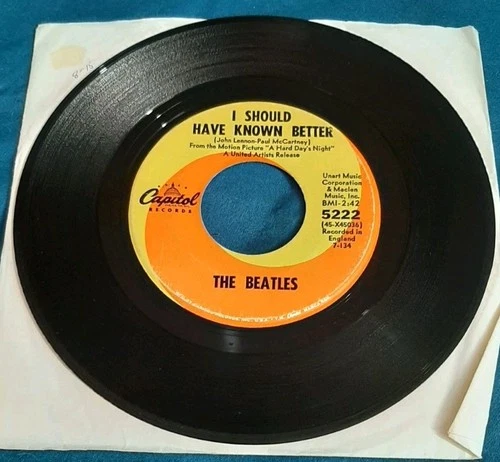 The Beatles 45 I Should Have Known Better / A Hard Day's Night Capitol 5222 vg
