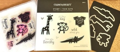 CTMH Z3912 THIN CUTS & B1735 SWEET SAFARI ~ love you fiercely, Wild about you