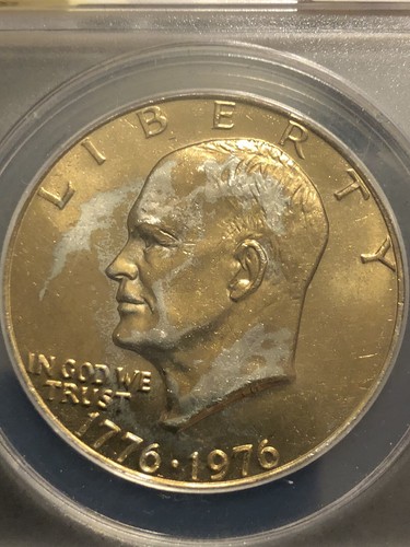 1976 Type 1 MS64 Eisenhower Dollar *Rare Deep Gold Toning* (1975 Strike) P.Q. - 第 2/7 張圖片