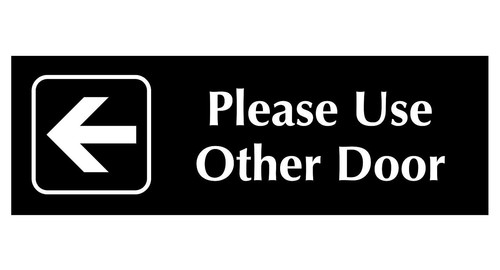Please Use Other Door with Left Arrow Sign Plaque in 5 Sizes 30 Colours - Foto 139 di 153