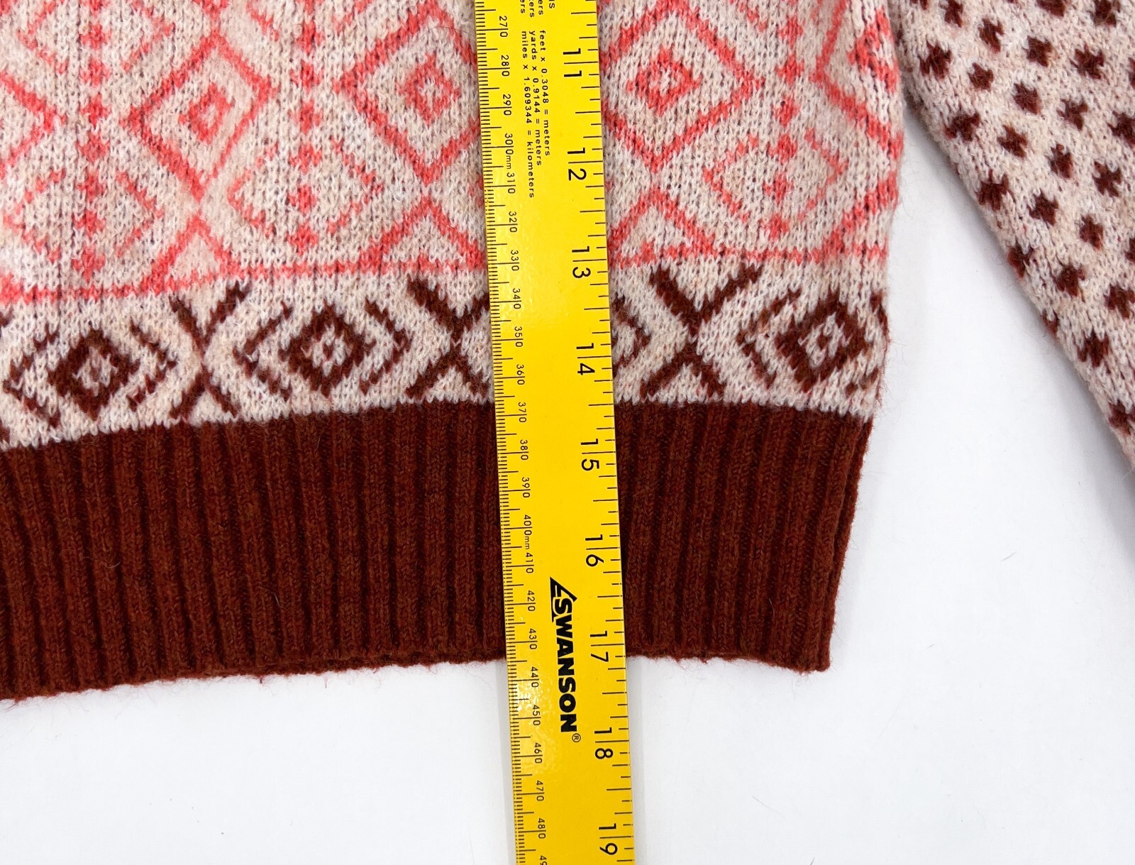 American Eagle AEO Sweater Womens Small Christmas Snowflake Mock Neck Crop Rare image 5