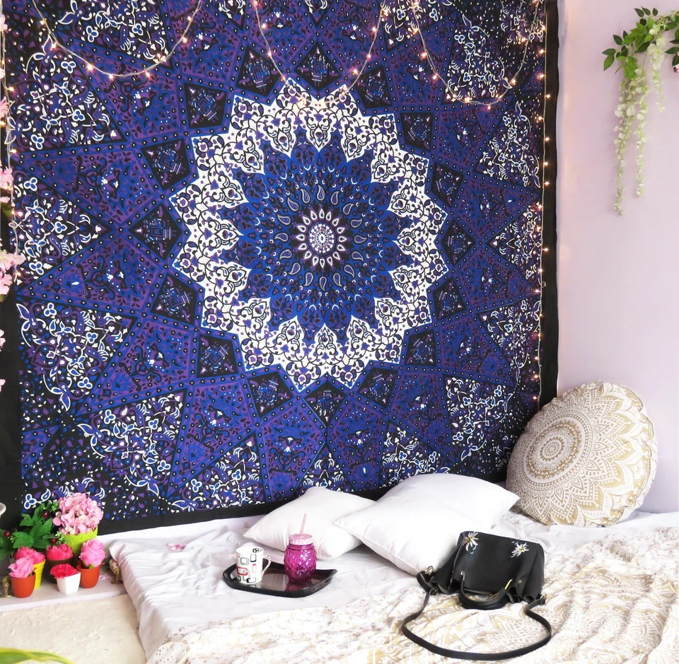 Wall Mandala Tapestry Indian Hanging Hippie Decor Bedspread Bohemian Throw Queen - Image 3 of 4
