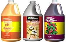 General Hydroponics GLCMBX0028 Flora Micro, CALiMAGic, and pH Down Gallon Combo
