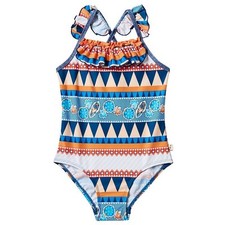 Floatimini Multi Aztec Stripe One-Piece Swimsuit Swimwear Toddler Girl Size 4T