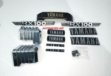 Yamaha RX100 Tank Side Cover 3D Chrome Emblem Logo Monogram Kit