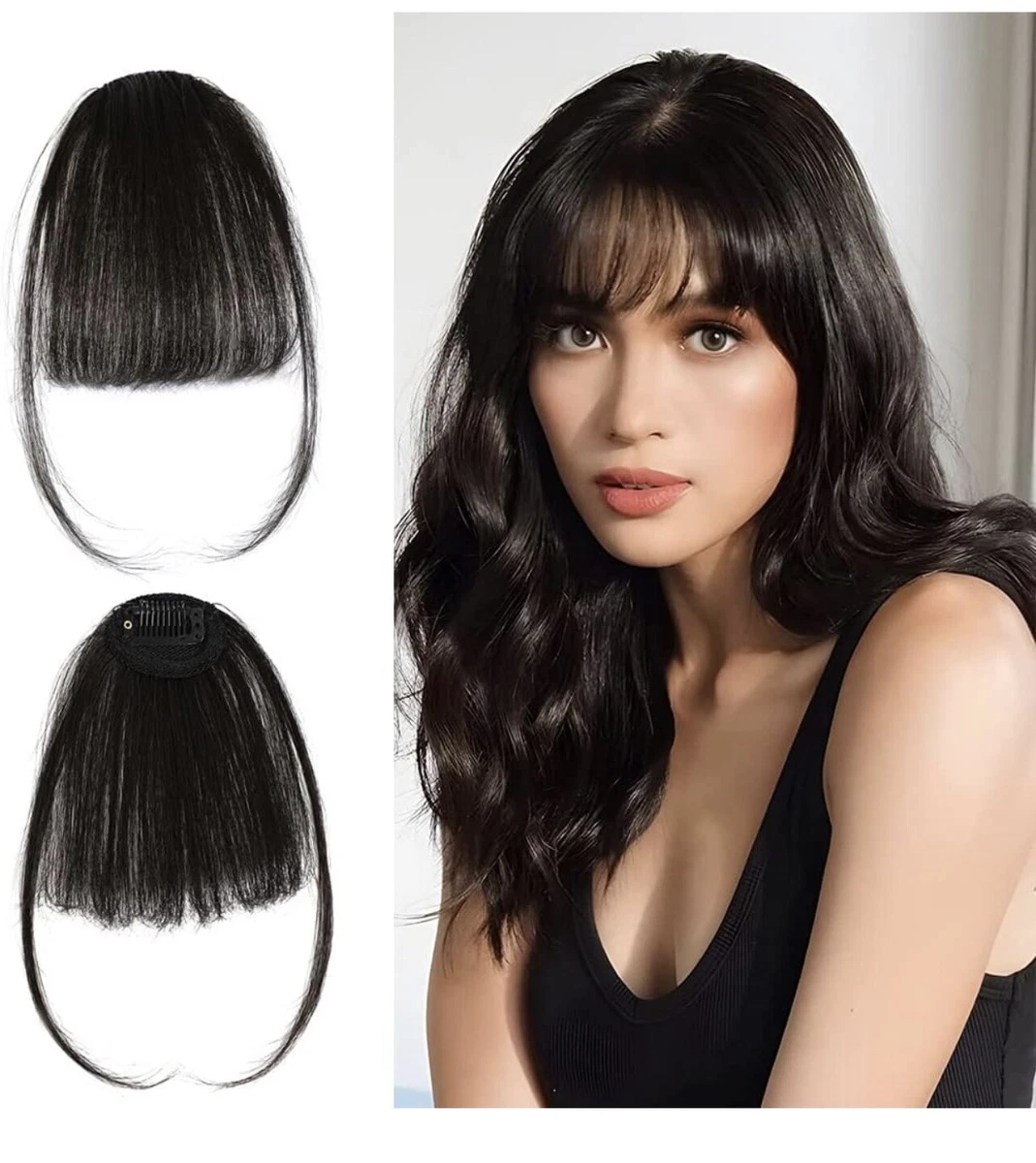 Clip in bangs top african american hair