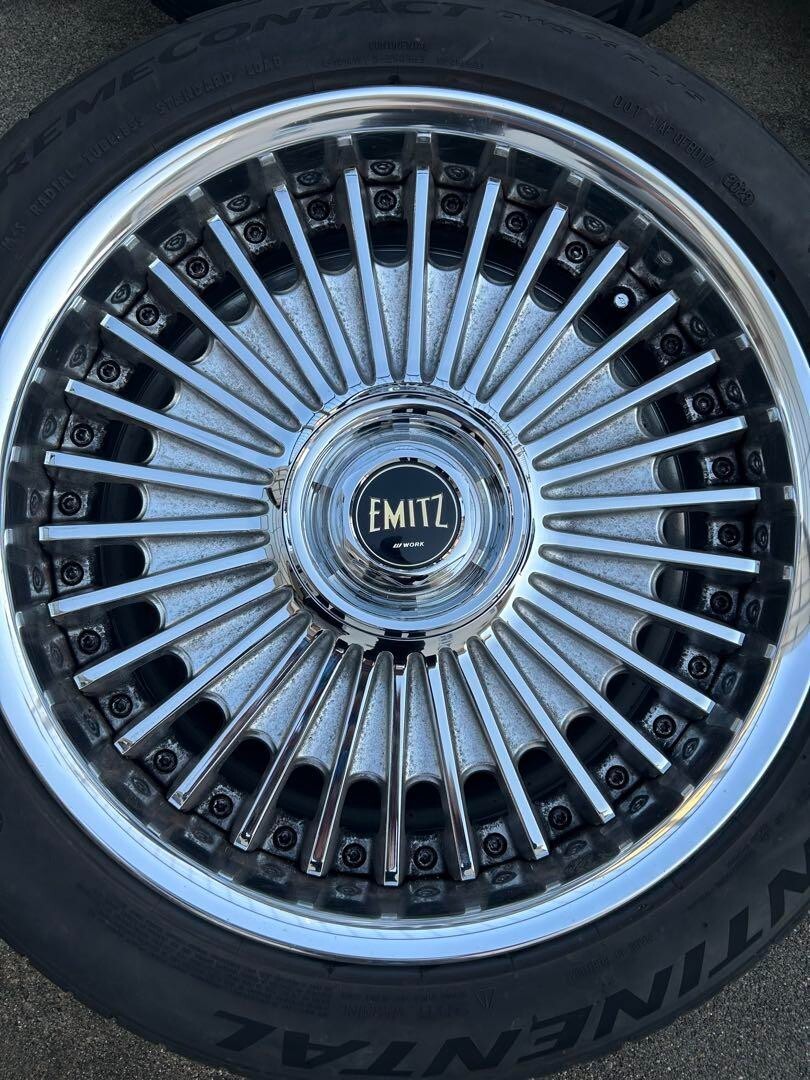 タイヤ・ホイール work emitz Work Emitz Black Polish 5x112 19x10.5 +18 - Threepieceus