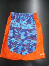 Boys STX 19 Blue  Orange Athletic Wicking Shorts Sizes 8 - 14/16