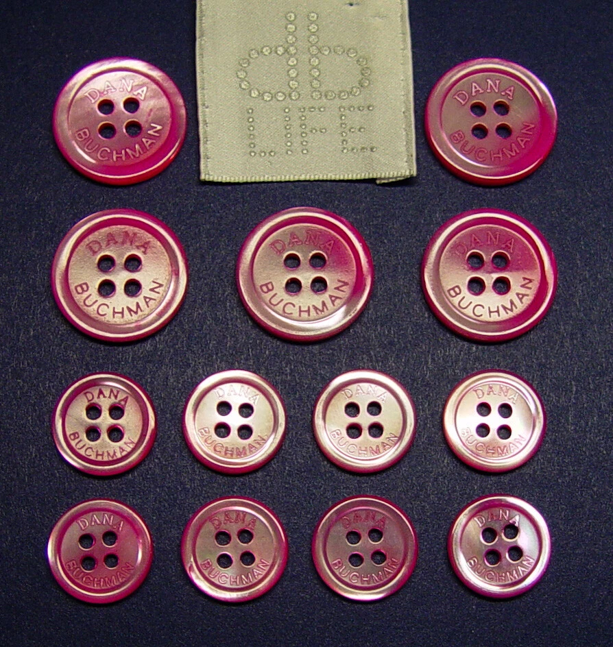 13 DANA BUCHMAN MOTHER OF PEARL JACKET TOPS BLOUSE SWEATER REPLACEMENT BUTTONS  - Image 2 of 4