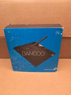 Pre-Owned Black Wacom Bamboo Make Your Mark Drawing Tablet Adapter Small MTE450