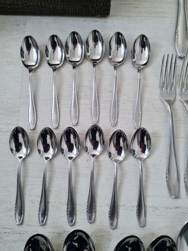 Originales 48 Teiliges DDR Besteck / Smalcalda + Besteckkasten für 12 Personen ! - Bild 8 von 12