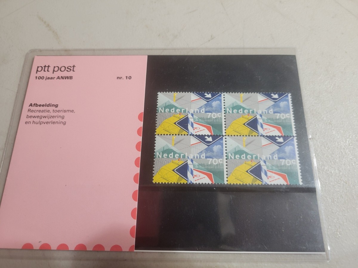 Netherland Touring stamp Folder ptt post 100 jaar ANWB Number 10 MINT