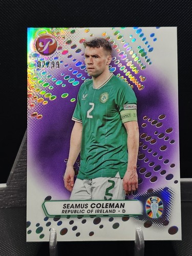 2023 Topps Pristine Road to Euro 2024 Purple /99 Seamus Coleman #148 Ireland