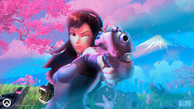 Anime dva overwatch girls 2015 blizzard entertainment pc Custom Gaming Mat Desk