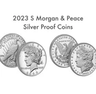 2023 S MORGAN & PEACE PROOF Dollar Coins 99.9% Pure Silver 2 Coins W/ OGP & COA