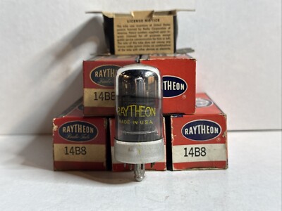 Sleeve Of 5: 14B8 NOS vacuum tube Raytheon heptode
