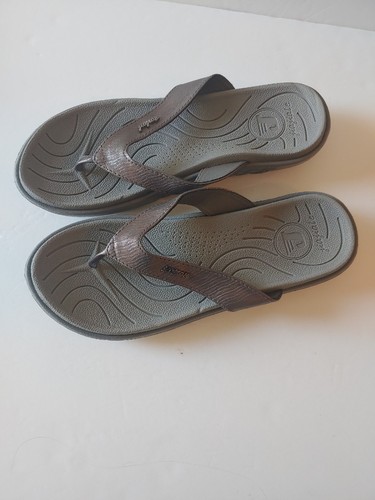 TORY BURCH Klassieke leren teenslippers Wit Dames