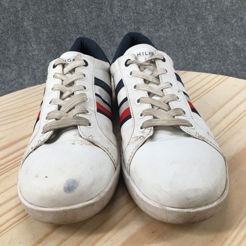 Tommy Hilfiger Shoes Mens 10 Thyme Sneakers Faux Leather Lace Up Casual Low Top - Picture 8 of 17