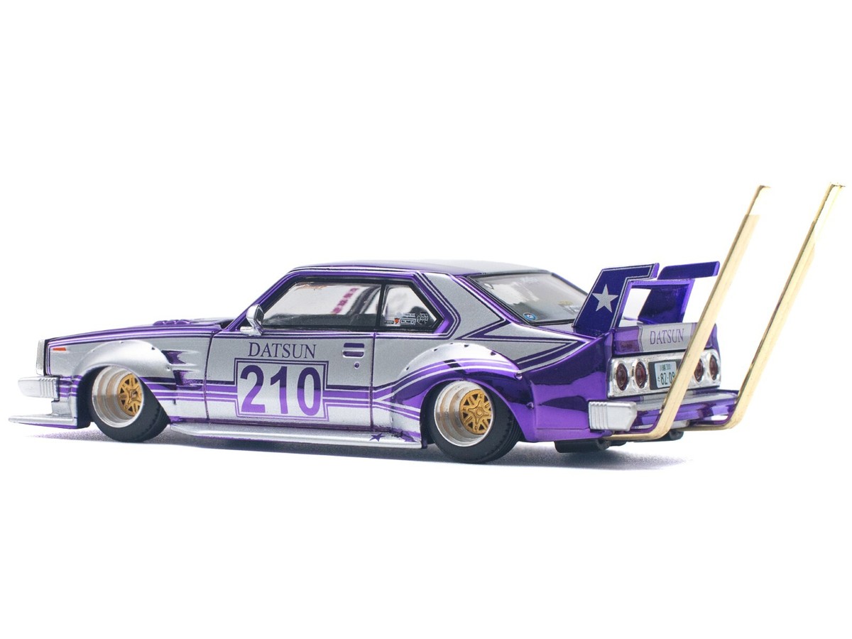 SKYLINE C210 KAIDO RACER BOSOZOKU STYLE RHD PURPLE/SILVER 1/64 POP