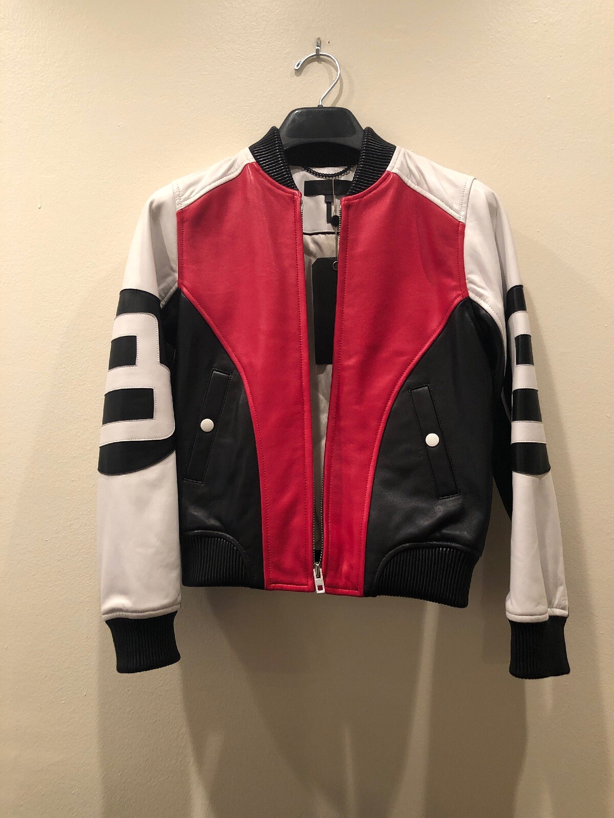 Rag & Bone Cuero Chaqueta para mujer de bola de 8 Rag & Bone Cuero Chaqueta para mujer de bola de 8 de moda