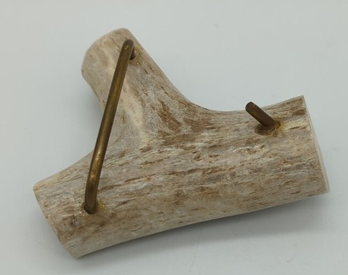 Hebilla de cinturón vintage Antler Tines incrustación turquesa - Imagen 3 de 9
