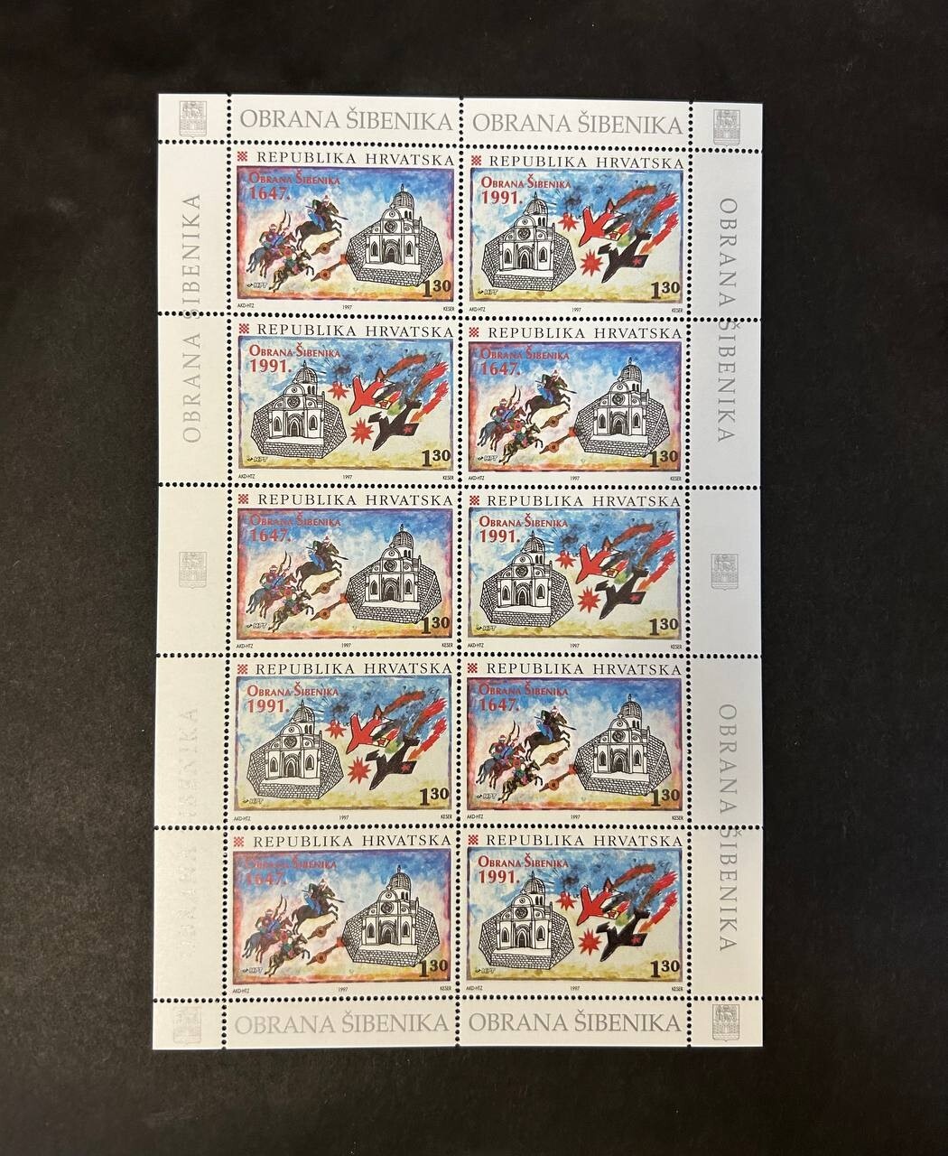 Croatia 1997 mini-sheet of stamps Mi#428-429 MNH CV=5,50$ Croatia 1997 mini-sheet of stamps Mi#428-429 MNH CV=5,50$