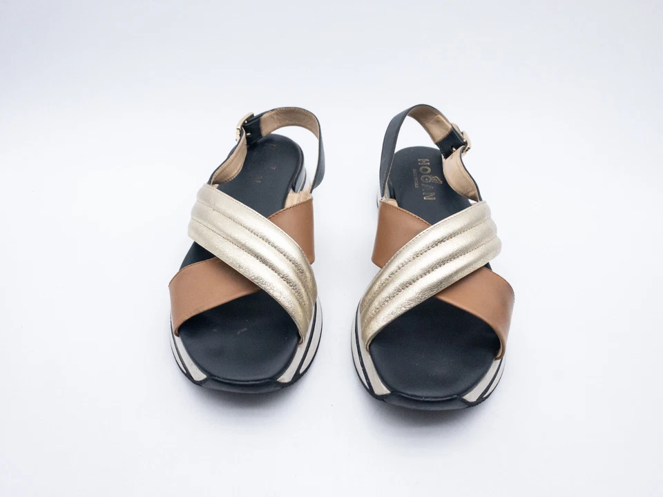 HOGAN Sandalia De Dama Zapato De Verano Zapato Bajo Talla 37 EU Art. 31772-100 - Imagen 3 de 4