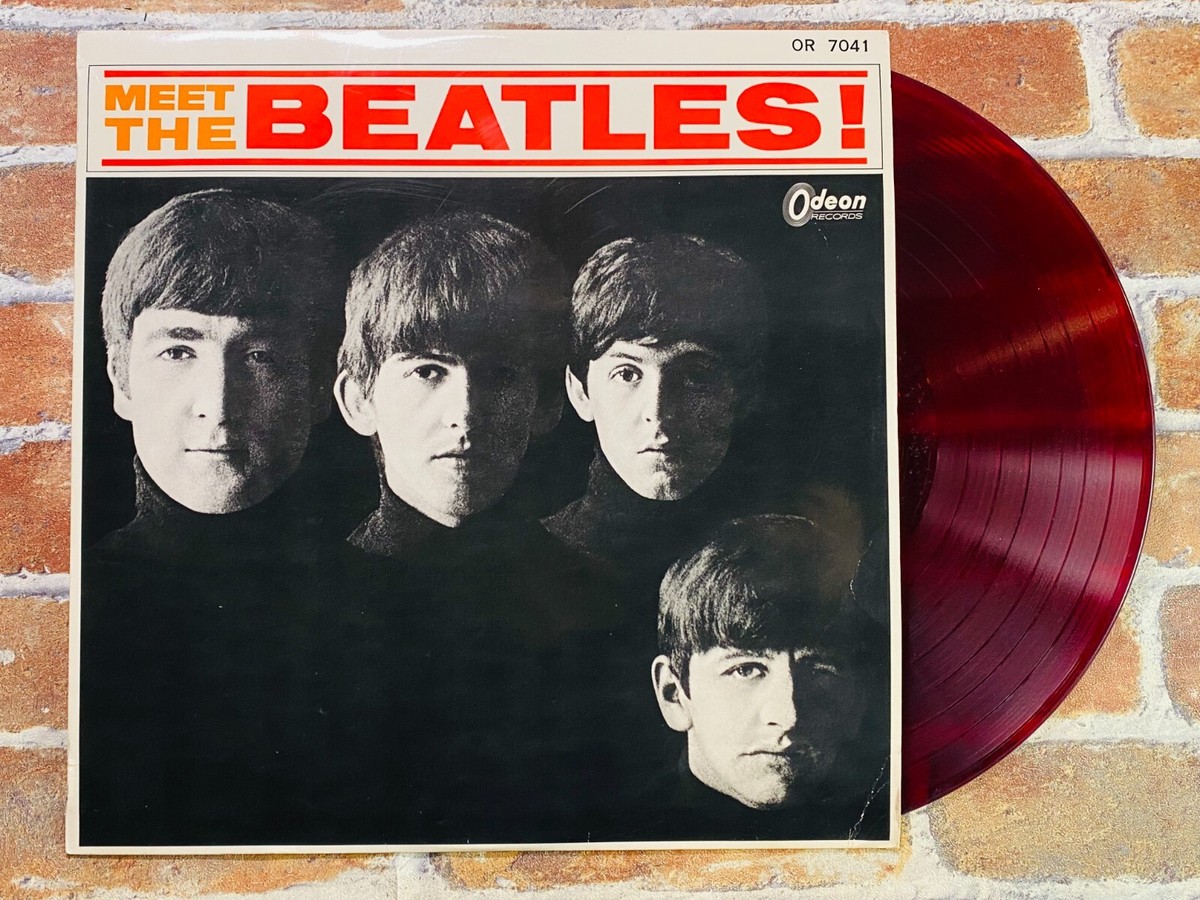 MEET THE BEATLES JAPAN ORIGINAL FIRST ODEON OR7041 RED WAX Tested