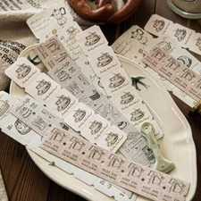 10 Sheets Vintage Stickers Junk Journal Album Scrapbooking Decorative Sticker