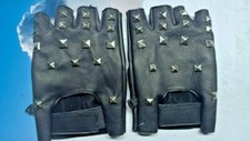 Für Harley Chopper Biker Fahrrad Sommer Leder Handschuhe Halbfinger mit netten
