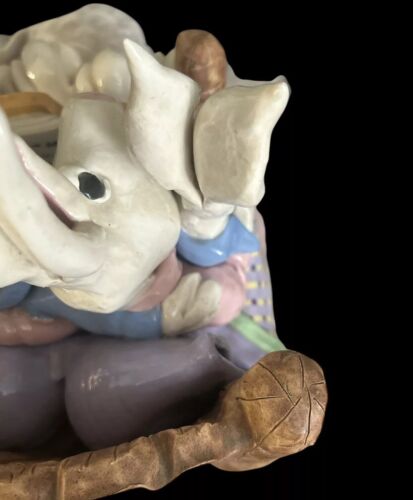 Michael Ezzell Rabbit Easter Pottery Has Chips Repairs Please Read Not Mint 15” - Bild 16 von 24