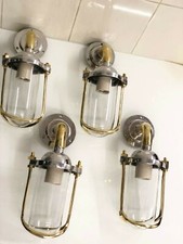NAUTISCHES NEUES SCHWANENSCHOTTER WANDDURCHGANGSLICHT AUS ALUMINIUM &amp 4 Stck