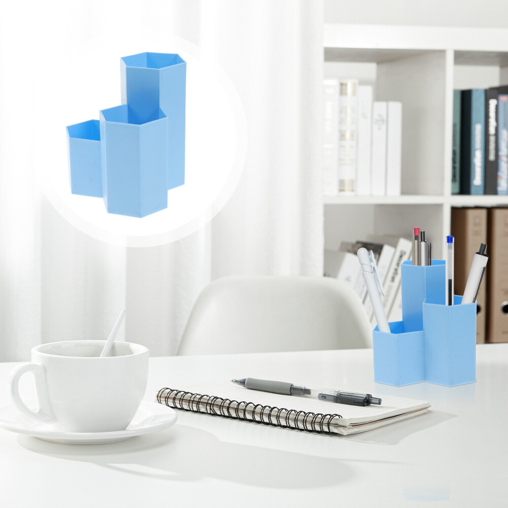 Hexagonal Desk Pen Holder for Lead Pencils and Office Desktop Accessories Organizer-image