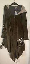 Women's Xl Fairy Pixie Coat Altshop Co Uk Olive Green Embroidered New Nwt Etsy