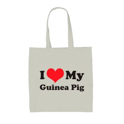 I Love My Guinea Pig - Canvas Tragetasche - Schweine Nager Haustier Cavy Tier Geschenk