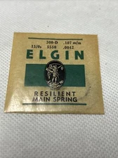 15/0 SIZE ELGIN  BLUED STEEL POCKET WATCH MAINSPRING  5550 300D  .107MM  .0042