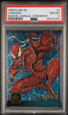 1995 Flair '95 Marvel Annual Chromium #2 Carnage PSA 8