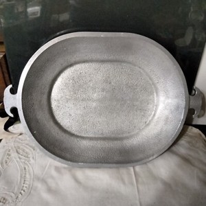 Vtg Guardian Service Ware Oval Platter 15" x 10" Aluminum Serving Tray Roast Lid