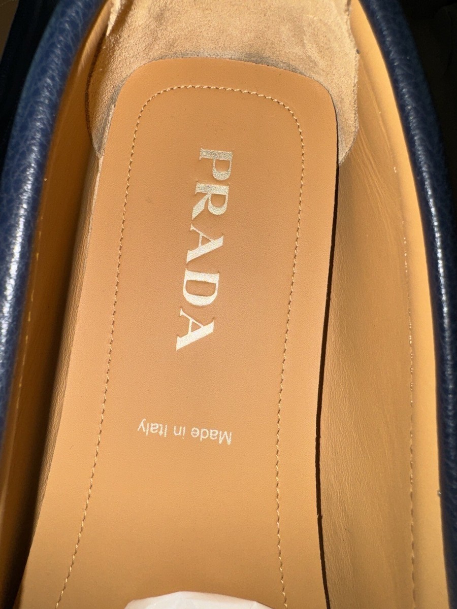 Prada Spazzolato Rios Calzature Uomo Navy Blue Size 11.5 | eBay
