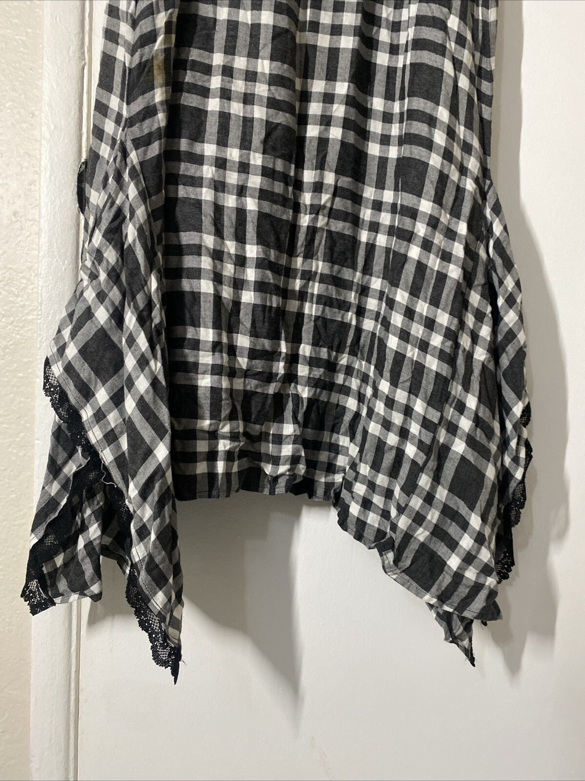 Zara Basic Collection Size Medium Checkered Dress… - image 7