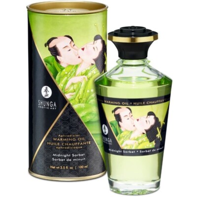 MASSAGE OIL WITH HEAT EFFECT MIDNIGHT SORBT FLAVOR 100 x 5 ( 500 ml) - SHUNGA