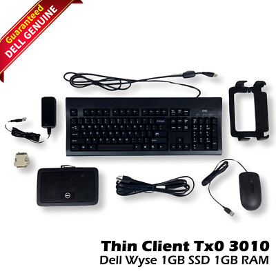 Dell Wyse Tx0 3010 Thin Client GTKDC MARVEL PJ4 v7 1.0GHz 1GB SSD 1GB RAM ThinOS